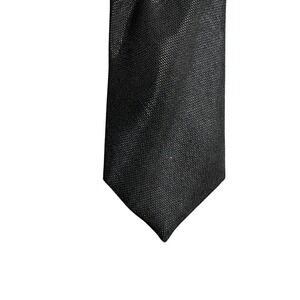 Van Heusen Studio Mens Silk Blend Necktie Black Purple Striped Slim Tie